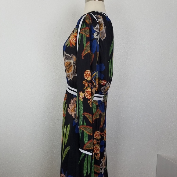 5/$30 KATE C FLORAL PRINT LONG SLEEVE MAXI DRESS - Picture 7 of 8